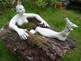 Hello bird by Tati Dennehy, Sculpture, Ceramic and wood