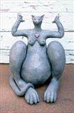 The Cats Mother by Tati Dennehy, Sculpture, Raku Ceramic
