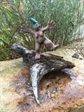 Tiny Dancer by Tati Dennehy, Sculpture, Raku and wood